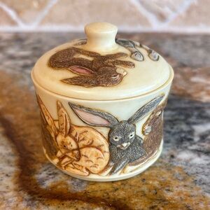 Jardinia "Anatomy of a Hop" Trinket Box with Rabbit Design 2003